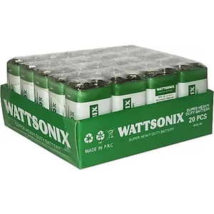 Wattsonix 9 Volt Pil 20 Li Paket 9V Pil