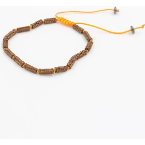 008 1002 Bronz Hematit Turuncu Ipli Boy Ayarlamalı Bileklik Bronz Turuncu Tek Ebat