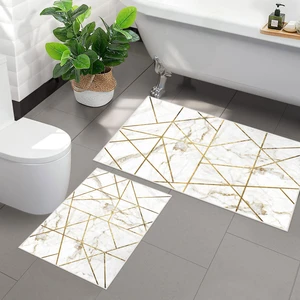 Dijital Baskılı Kaymaz Taban 2li Banyo Paspas Seti 40 x 60 - 60 x 100 Vvc