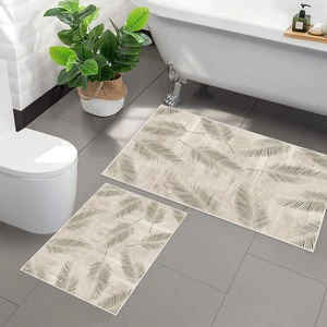 Dijital Baskılı Kaymaz Taban 2li Banyo Paspas Seti 40 x 60 - 60 x 100 Vvc