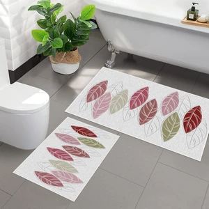 Dijital Baskılı Kaymaz Taban 2li Banyo Paspas Seti 40 x 60 - 60 x 100 Vvc