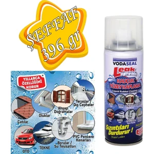 Leak Fix Su Geçirmez Sızdırmaz Sızıntı Önleyici Kauçuk Kaplama Izolasyon Şeffaf Sprey 396 gr