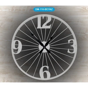 DM-110 Metal Beyaz Duvar Saati