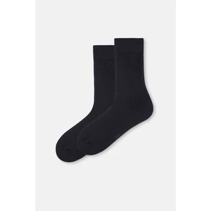 Siyah Erkek Pamuklu Uzun Konç Çorap