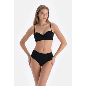 Siyah Yanı Drapeli Yüksel Bel Alt