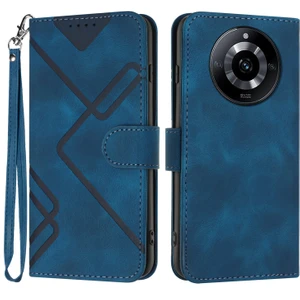 BDT Market Realme 11 Pro Için Kılıf Kart Yuvası Standlı Flip Cüzdan Pu Deri Manyetik Kapak (Yurt Dışından)