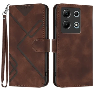 BDT Market Infinix Note 30 Için Kılıf Kart Yuvası Standlı Flip Cüzdan Pu Deri Manyetik Kapak (Yurt Dışından)