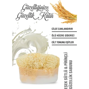 Rise And Shine Eşek Sütü ve Pirinç Özlü Güzellik Sabunu 130 gr Cilt Bakımı İçin Özel Formül
