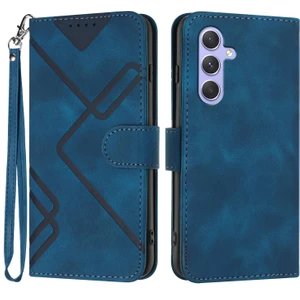 BDT Market Samsung Galaxy A55 Için Kılıf Kart Yuvası Standlı Flip Cüzdan Pu Deri Manyetik Kapak (Yurt Dışından)
