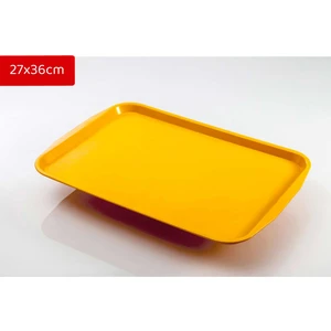 Avangart Mutfak 1 Adet - 27X36CM Sarı Plastik Servis Tepsisi