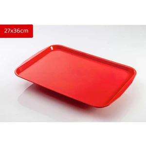 Avangart Mutfak 1 Adet - 27X36CM Kırmızı Plastik Servis Tepsisi