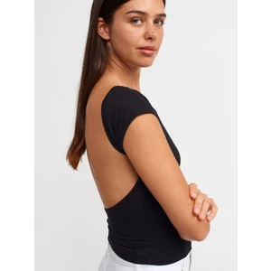 20230 Sırt Dekolteli Top-Siyah