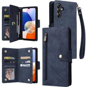 BDT Boutique Samsung Galaxy A15 5g Için Kılıf ile El Kayışı Kart Tutucu Fermuar Cüzdan (Yurt Dışından)