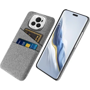 Honor Magic6 Pro 5g Kumaş Doku Telefon Kılıfı Çift Kart Tutucu Pc Kapağı (Yurt Dışından)