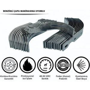 Federli Kaan Benzinli Çapa Makinası Çapa Bıçağı Takımı (24 cm - 24 Adet)