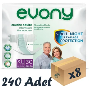 Hasta Bezi 240 Adet Extra Large Ekstra Büyük Xl 30Lu 8 Paket