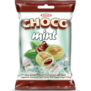 Choco Mint Nane Aromalı Kakao Krema Dolgulu Sert Şeker 1 kg Poşet