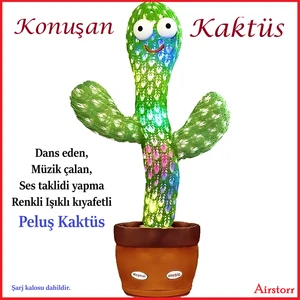 Dans Eden Oyuncak Şarjlı Konuşan Ses Tekrar Eden 120 Şarkılı Oyuncak Kaktüs Oyuncak Çocuk Oyuncak