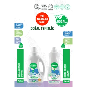 %100 Doğal Çamaşır Sabunu 750 ml & Çamaşır Suyu 700 ml Set