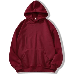 Unisex Basic Kapüşonlu Cepli Sweatshirt