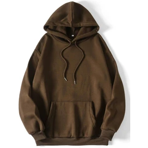 Unisex Basic Kapüşonlu Cepli Sweatshirt