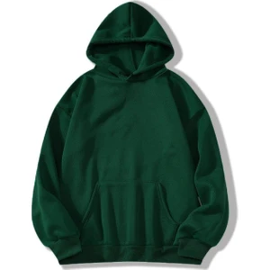 Unisex Basic Kapüşonlu Cepli Sweatshirt