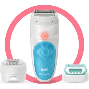 Silk-épil 5 5610 SensoSmart Kablosuz Islak & Kuru 4 Ek Parçalı 3'ü 1 Arada Epilatör