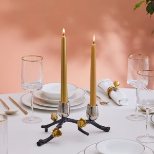 Tulip Naturel 2'li Ayaklı Şamdan