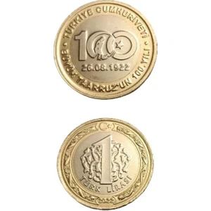 Escoines-Barbie Elit Tasarım 100.YIL Büyük Taarruz'un Hatıra Parası 1 Tl Çil