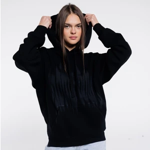 Friday Offset Neil Kadın Siyah Ekstra Oversize Kapüşonlu Sweatshirt Hoodie- 3 Iplik