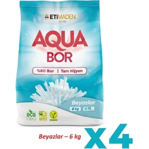 Aquabor Aqua Bor Matık Toz 6kg Beyazlar*4 Adet