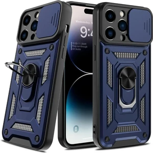 Apple iPhone 15 Pro Kılıf Pars Yüzüklü Tank Standlı Kapak