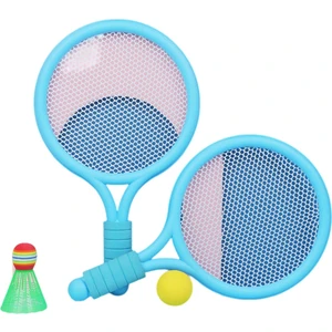 1 Takım Mavi Renk Plaj Tenisi Badminton Raket Seti Açık Spor Mini Badminton Raket Çocuk Plaj Raketi (Yurt Dışından)