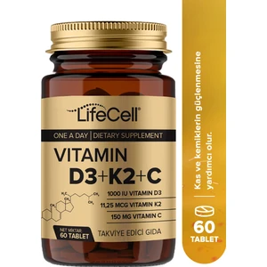 Life Cell Vıtamın D3 K2 C - 60 Tablet Komplex Vitamin Desteği