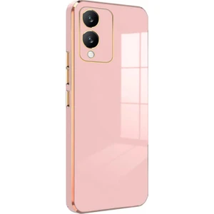 Vivo Y17S Kılıf Olive Plated Pembe