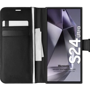 Samsung Galaxy S24 Ultra Kılıf Delux Leather Wallet Siyah