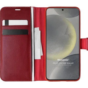Samsung Galaxy S24 Plus Kılıf Delux Leather Wallet Kırmızı