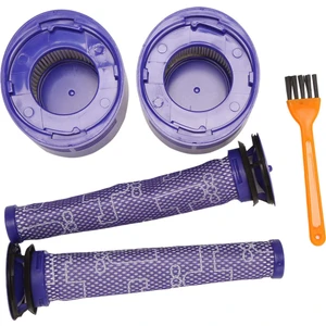 Dyson V8 Ön Filtre + Hepa Sonrası Filtre Için 2 Paket Değiştirme, Ön Filtre Için Uyumlu Dyson V7 V8 Hayvan Mutlak Kablosuz Elektrikli Süpürge # DY-96566101 Son Filtre DY-96747801 (Yurt Dışından)