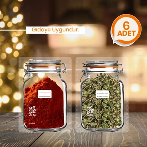 Mini Boy Klips Kapaklı Kavanoz Görünümlü Saklama Poşeti-6 ADET-200 ml