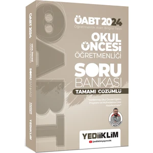 Yediiklim Yayınları 2024 ÖABT Okul Öncesi Öğretmenliği Tamamı Çözümlü Soru Bankası