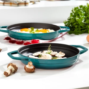 Guss Chef Döküm Sahan Çift Kulplu 19 cm Turkuaz