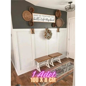 Renkli Duvarlar 1 Adet 8×100 cm Özel Mutfak Koridor Salon Tasarım Iskandinav Model Çıta Mdf Duvar Çıtası Paneli