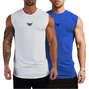 Genius Store Erkek Nem Emici Hızlı Kuruma Atletik Teknik Performans Sporcu Sıfır Kol T-Shirt MG-ATLET17