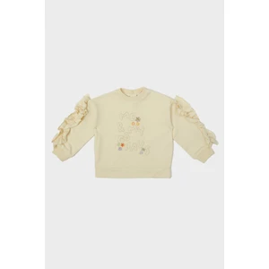 Gb Baby Layette Kız Bebek Bej Sweatshirt 23PFWBG2403