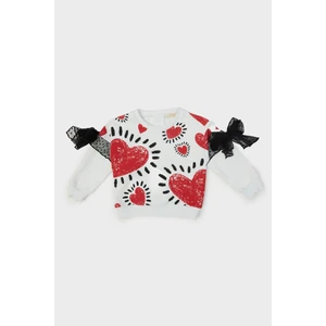 Gb Baby Layette Kız Bebek Beyaz Sweatshirt 23PFWBG2401