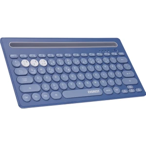 KB-BT84 Mavi/gri Bluetooth Ultra Ince+Şarjlı Q Mac/win/android/ıos Uyumlu Kablosuz Klavye