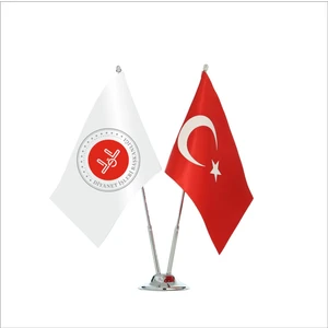 Ekin Bayrakçılık Diyanet İşl. Bşk. ve Türk Bayrağı İkili Masa Bayrak Takımı