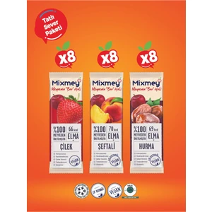 Tatlı Sever Meyve Bar 24 Adet | Vegan, Glutensiz, Sağlıklı Vegan Atıştırmalık - 20gr X 24 Adet