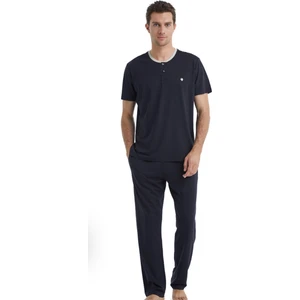 BLACKSPADE-40500-ERKEK Kısa Kollu Pijama Takımı-Siyah