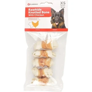 Düğümlü Tavuk Etli Köpek Kemiği Ödülü 70 gr 5 Adet